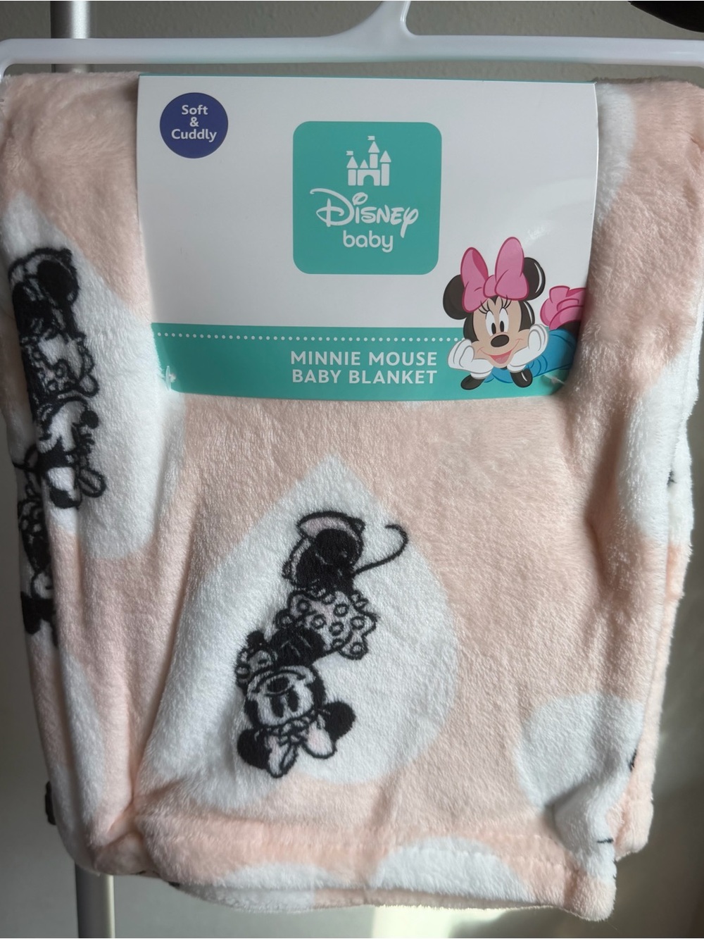 Disney Minnie Mouse Baby Blanket in Pink, White and Black